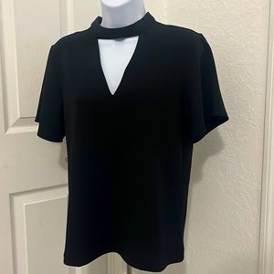 Ann Taylor SMALL black Short Sleeve stylish top